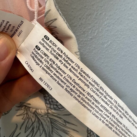 WILDFOX pineapple sketchy sports bra size S - Picture 9 of 9